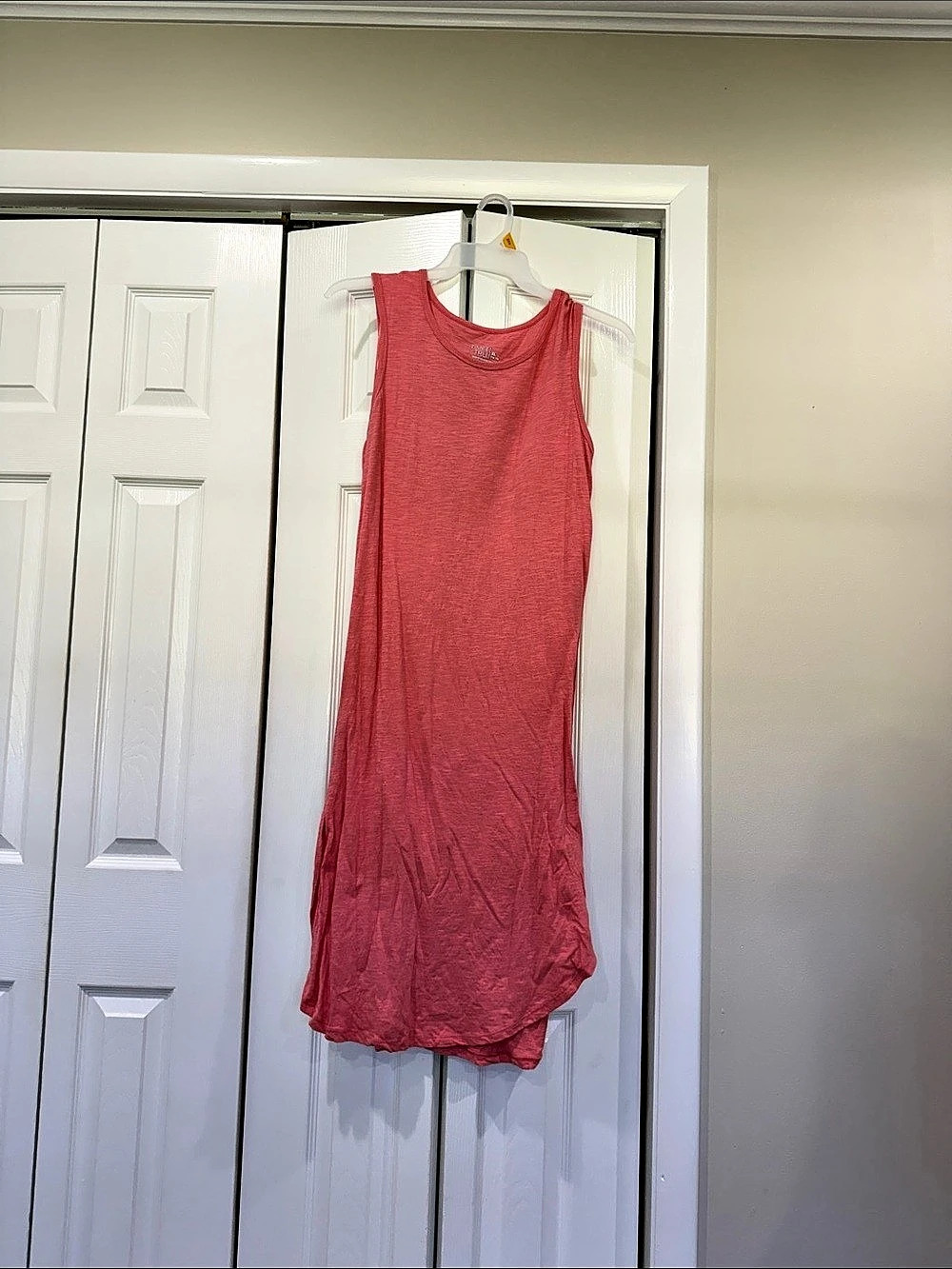 Sleeveless Midi Tank Dress Pink